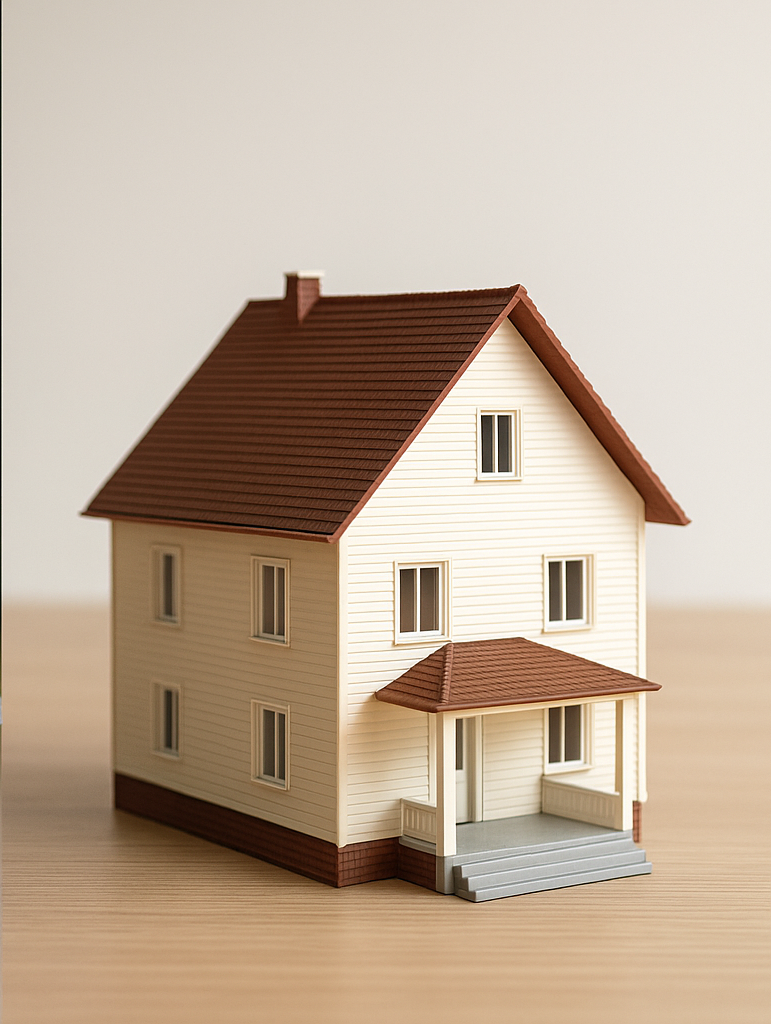 Mladý pár pred novým domom